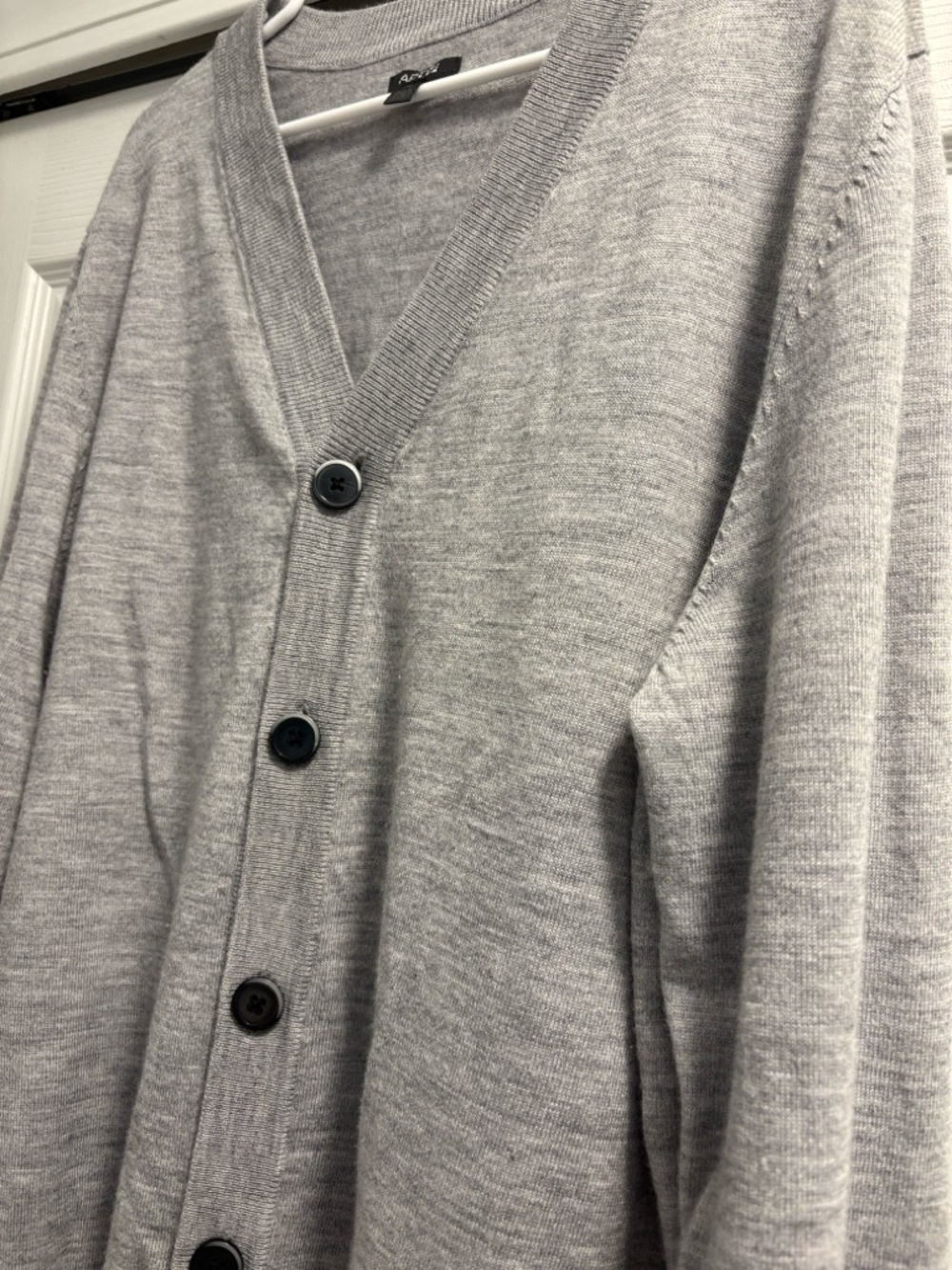 Apt. 9 Heather Gray V-Neck Button Front Cardigan